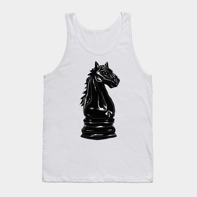 Black Knight - Digital Illustration Tank Top by BrittaniRose